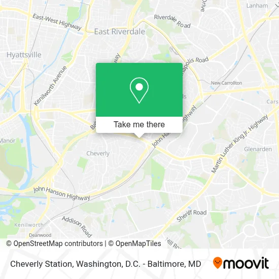 Cheverly Station map