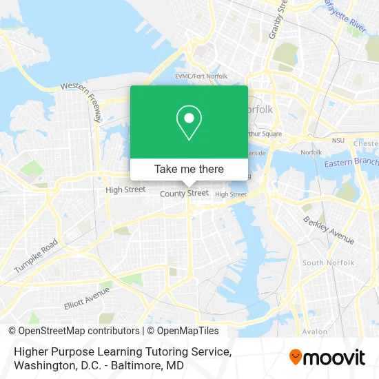 Higher Purpose Learning Tutoring Service map