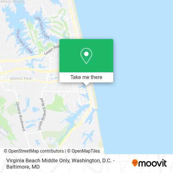 Virginia Beach Middle Only map