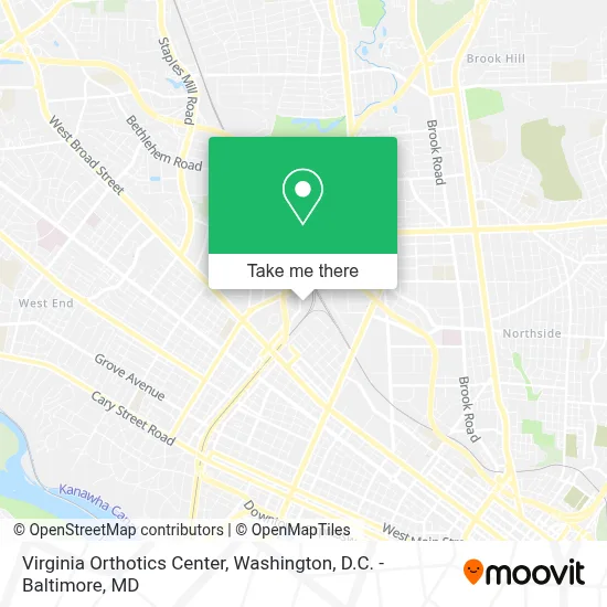 Virginia Orthotics Center map