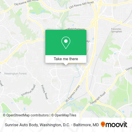 Sunrise Auto Body map