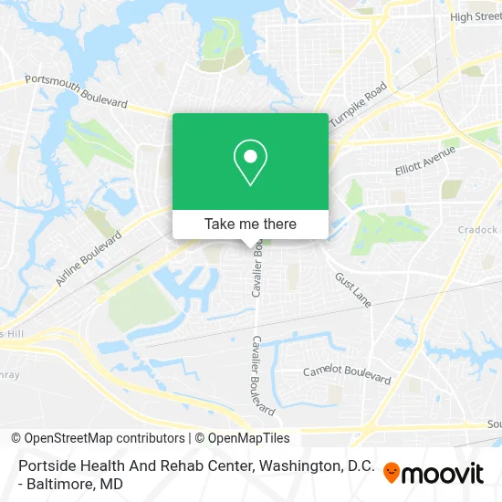 Portside Health And Rehab Center map