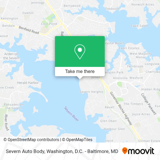 Severn Auto Body map