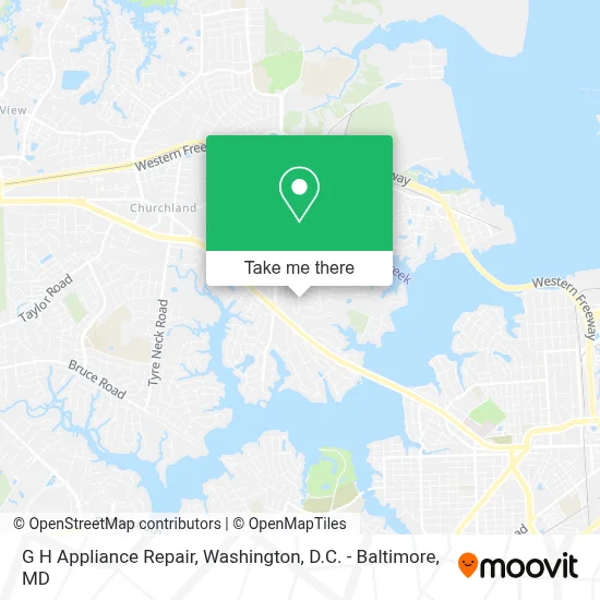 G H Appliance Repair map