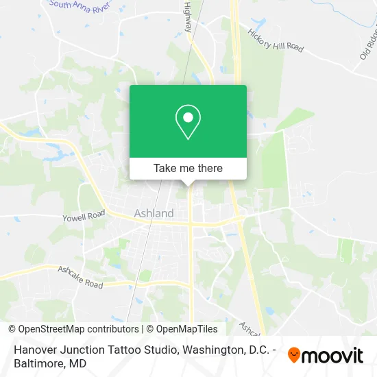 Hanover Junction Tattoo Studio map