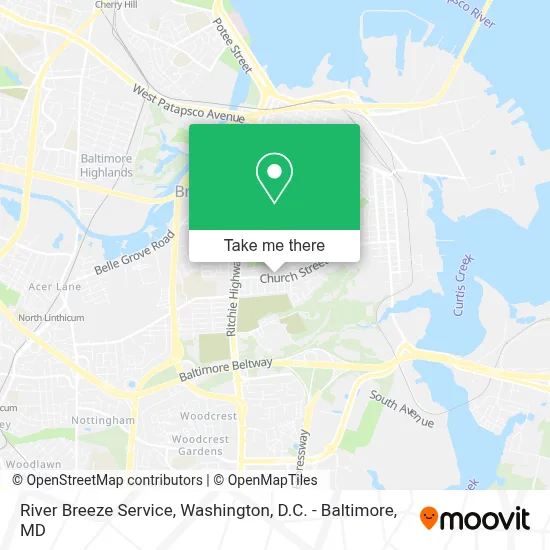 River Breeze Service map