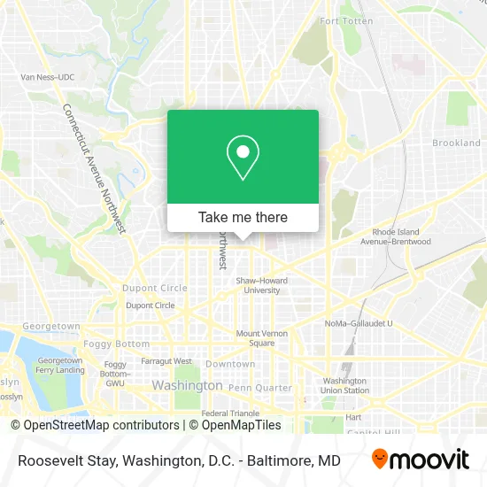 Roosevelt Stay map