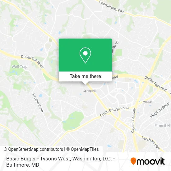 Basic Burger - Tysons West map