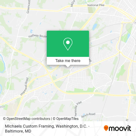 Michaels Custom Framing map