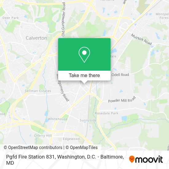 Pgfd Fire Station 831 map