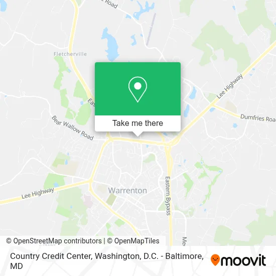 Country Credit Center map