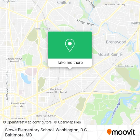 Slowe Elementary School map