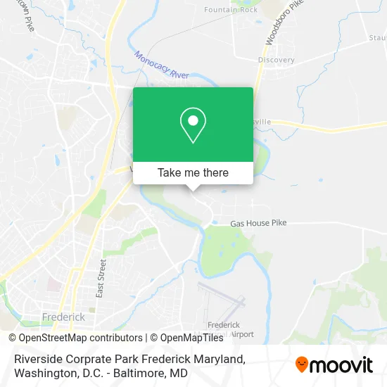 Riverside Corprate Park Frederick Maryland map