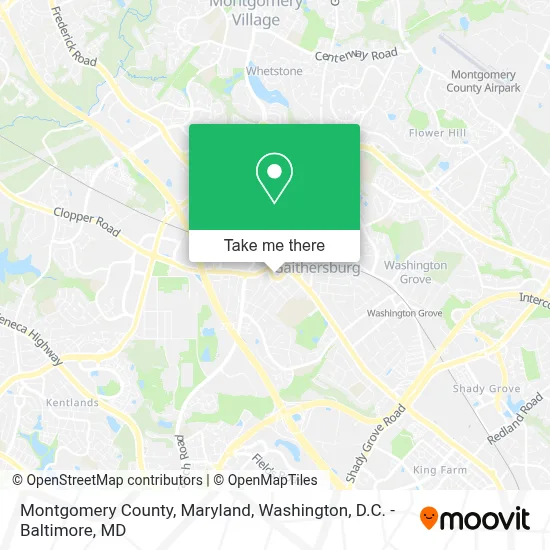 Montgomery County, Maryland map