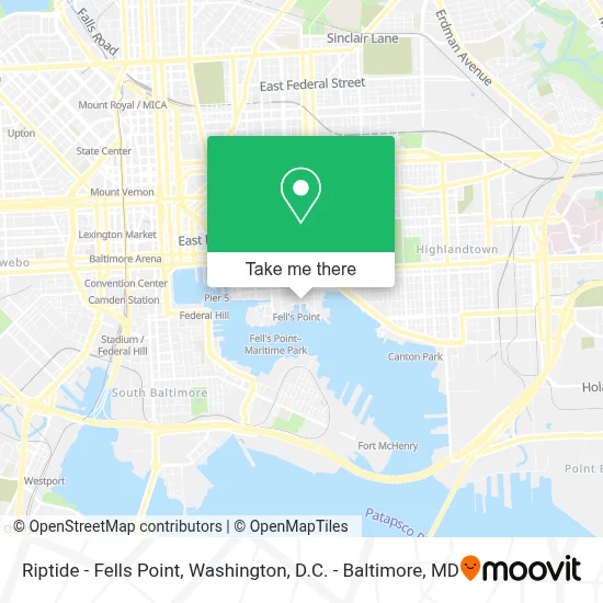 Riptide - Fells Point map