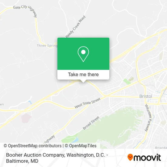 Booher Auction Company map