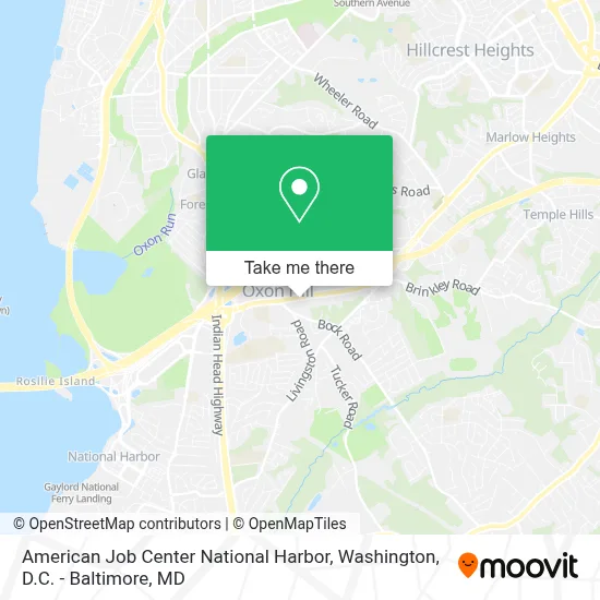 American Job Center National Harbor map