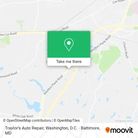 Traylor's Auto Repair map