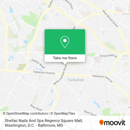 Shellac Nails And Spa Regency Square Mall map