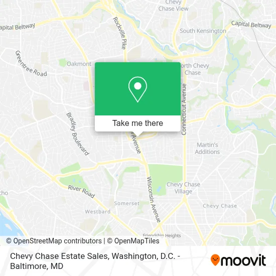 Chevy Chase Estate Sales map