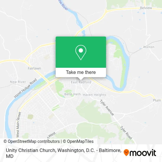 Unity Christian Church map