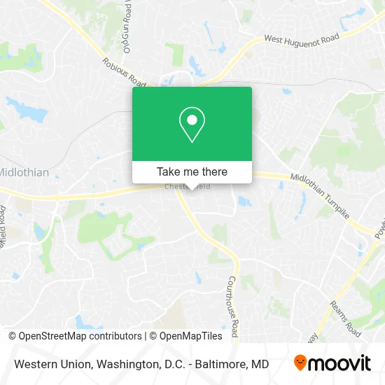 Western Union map