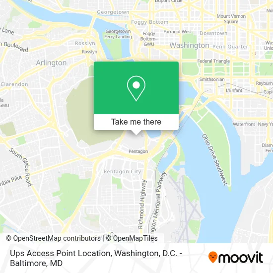 Ups Access Point Location map
