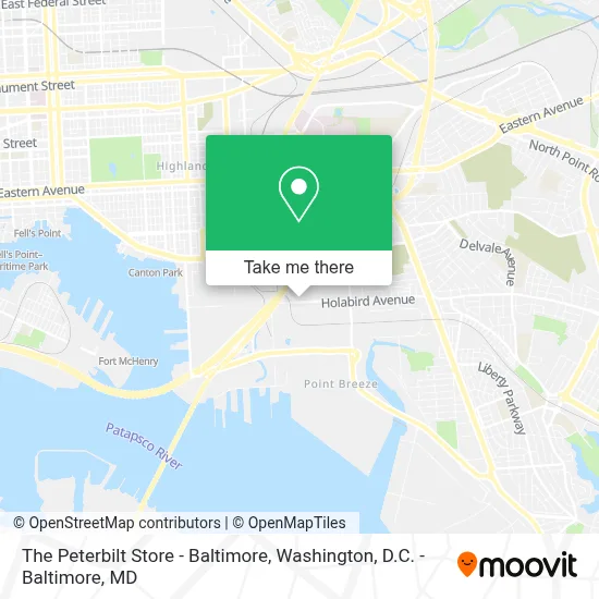 The Peterbilt Store - Baltimore map