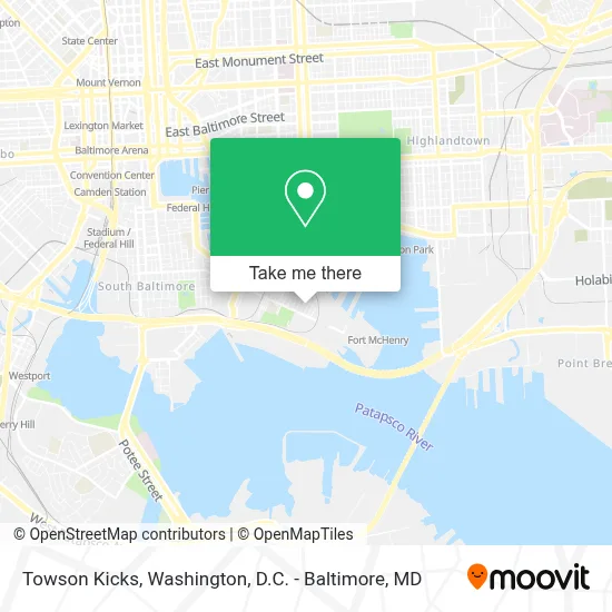 Towson Kicks map
