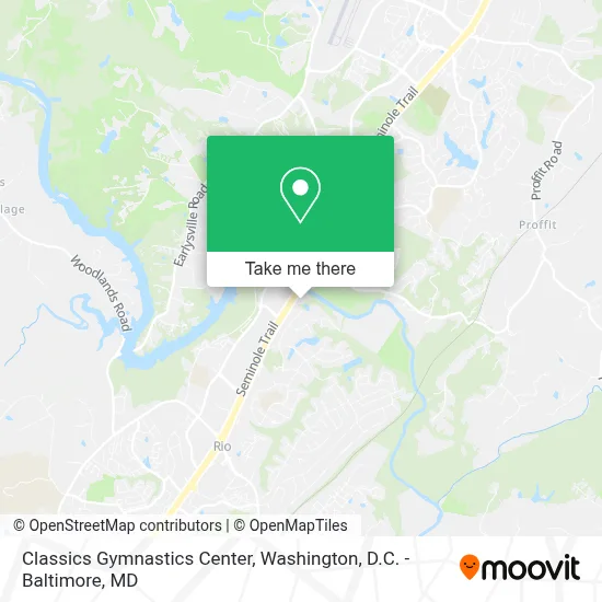 Classics Gymnastics Center map