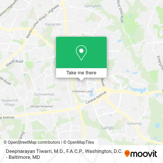 Deepnarayan Tiwarri, M.D., F.A.C.P. map