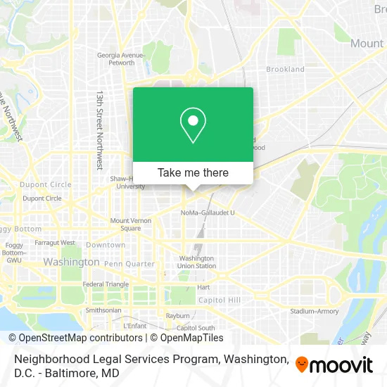Neighborhood Legal Services Program map