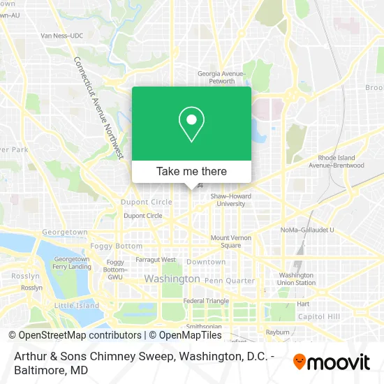 Arthur & Sons Chimney Sweep map