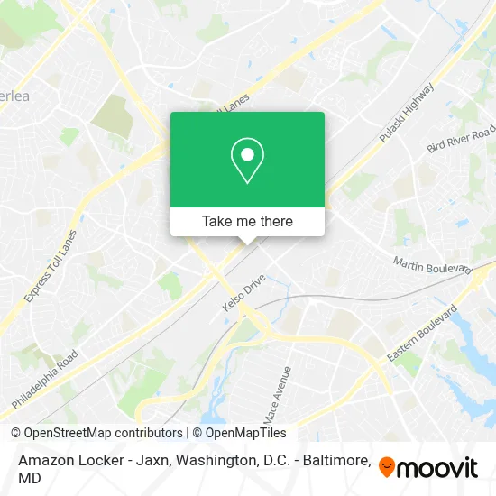 Amazon Locker - Jaxn map