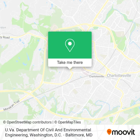 U.Va. Department Of Civil And Environmental Engineering map
