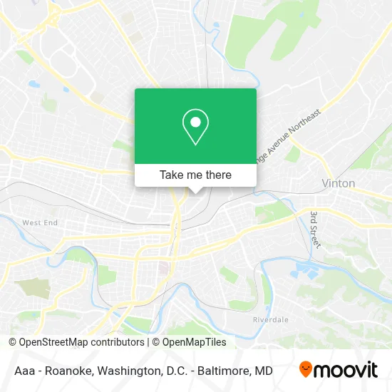 Aaa - Roanoke map
