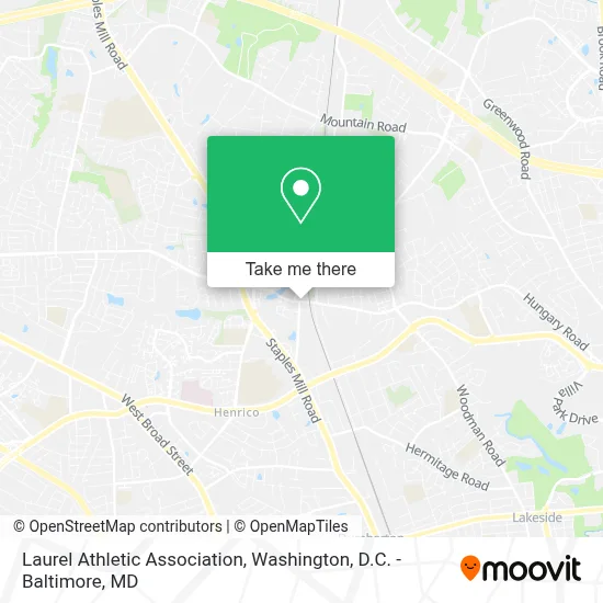 Laurel Athletic Association map