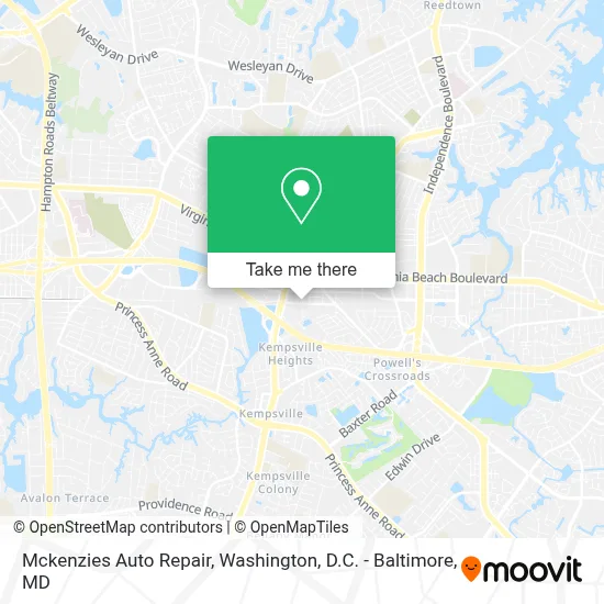 Mckenzies Auto Repair map