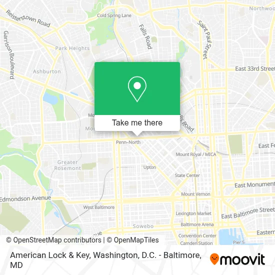 American Lock & Key map