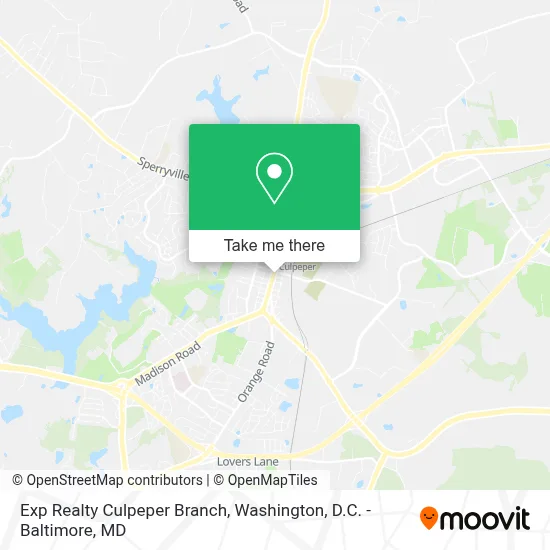 Exp Realty Culpeper Branch map