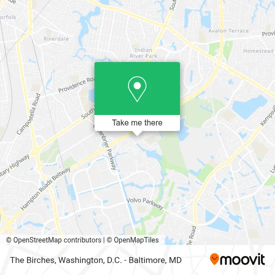 The Birches map