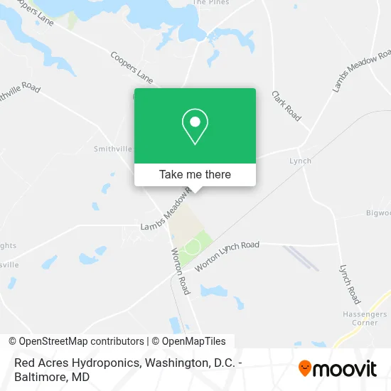 Red Acres Hydroponics map