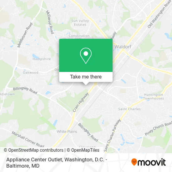 Appliance Center Outlet map