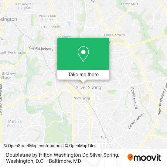 Doubletree by Hilton Washington Dc Silver Spring map
