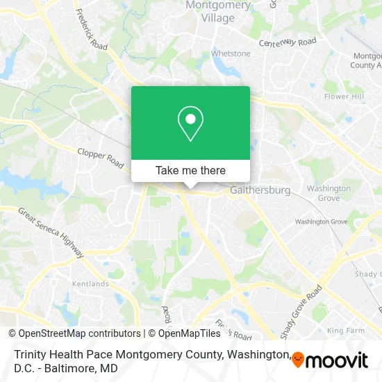 Trinity Health Pace Montgomery County map
