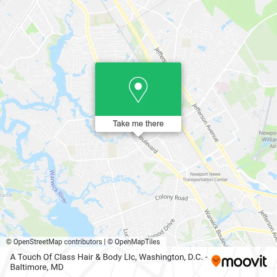 A Touch Of Class Hair & Body Llc map