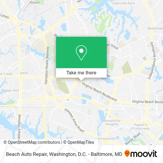 Beach Auto Repair map