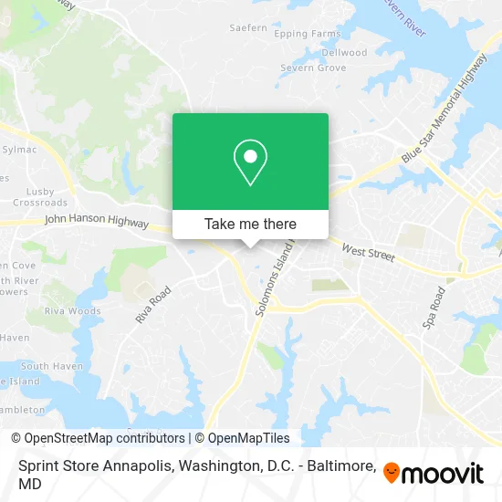 Sprint Store Annapolis map