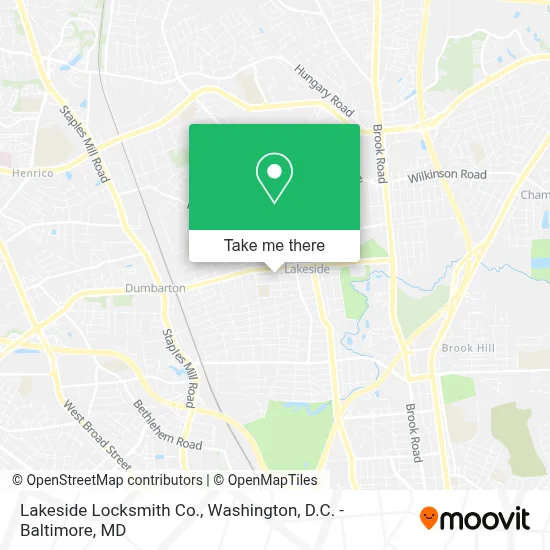 Lakeside Locksmith Co. map