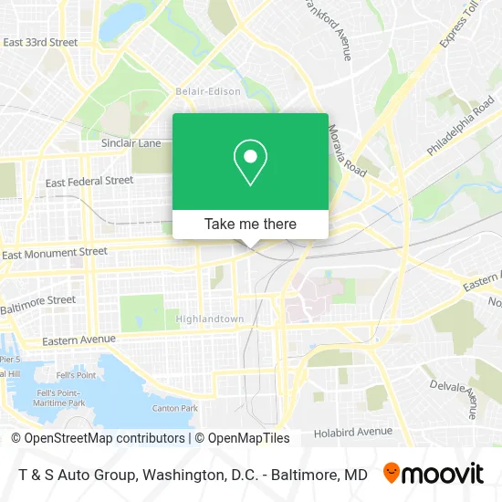 T & S Auto Group map